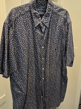 Ralph Lauren Navy Floral Button-Up Shirt